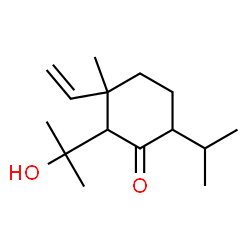 Cyclohexanone,3-ethenyl-2-(1-hydroxy-1-methylethyl)-3-methyl-6-(1-methylethyl)- structure