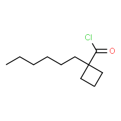 Cyclobutanecarbonyl chloride, 1-hexyl- (9CI)结构式
