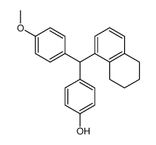 4-[(4-methoxyphenyl)-(5,6,7,8-tetrahydronaphthalen-1-yl)methyl]phenol Structure