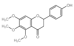 2-(4-hydroxyphenyl)-5,6,7-trimethoxy-chroman-4-one structure