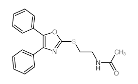 Acetamide, N-[2-[(4,5-diphenyl-2-oxazolyl)thio]ethyl]-结构式