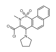 2-methyl-1,1-dioxo-4-pyrrolidin-1-yl-1,2-dihydro-1λ6-naphtho[2,1-e][1,2]thiazine-3-carbonyl chloride结构式