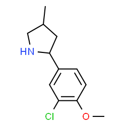 Pyrrolidine, 2-(3-chloro-4-methoxyphenyl)-4-methyl- (9CI) structure