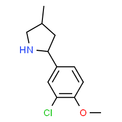 Pyrrolidine, 2-(3-chloro-4-methoxyphenyl)-4-methyl- (9CI) Structure