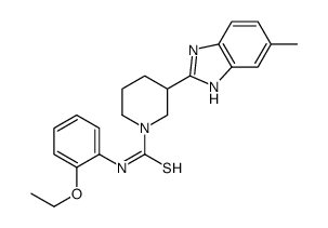 1-Piperidinecarbothioamide,N-(2-ethoxyphenyl)-3-(5-methyl-1H-benzimidazol-2-yl)-(9CI) Structure