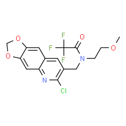 Acetamide, N-[(6-chloro-1,3-dioxolo[4,5-g]quinolin-7-yl)methyl]-2,2,2-trifluoro-N-(2-methoxyethyl)- (9CI)结构式