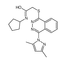 Acetamide, N-cyclopentyl-2-[[4-(3,5-dimethyl-1H-pyrazol-1-yl)-1-phthalazinyl]thio]- (9CI)结构式