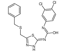 1-[5-(benzylsulfanylmethyl)-1,3,4-thiadiazol-2-yl]-3-(3,4-dichlorophenyl)urea Structure