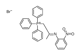 2-(2-nitrophenyl)iminopropyl-triphenylphosphanium,bromide Structure