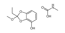 2-ethyl-2-methoxy-1,3-benzodioxol-4-ol,methylcarbamic acid Structure