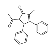 5-acetyl-2-methyl-3,4-diphenylcyclopent-2-en-1-one结构式