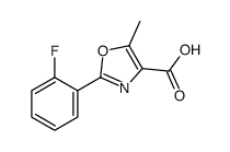2-(2-fluorophenyl)-5-methyl-1,3-oxazole-4-carboxylic acid结构式