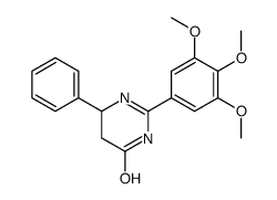 4-phenyl-2-(3,4,5-trimethoxyphenyl)-4,5-dihydro-1H-pyrimidin-6-one结构式