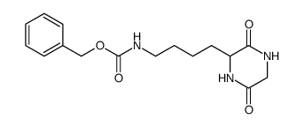 [4-(3,6-dioxo-piperazin-2-yl)-butyl]-carbamic acid benzyl ester结构式