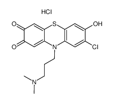 8-chloro-10-(3-dimethylamino-propyl)-7-hydroxy-10H-phenothiazine-2,3-dione, hydrochloride结构式