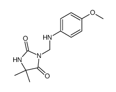 3-(4-methoxy-anilinomethyl)-5,5-dimethyl-imidazolidine-2,4-dione结构式