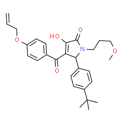 4-[4-(allyloxy)benzoyl]-5-(4-tert-butylphenyl)-3-hydroxy-1-(3-methoxypropyl)-1,5-dihydro-2H-pyrrol-2-one Structure