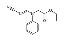 N-ETHOXYCARBONYLMETHYL-N’-CYANO-N-PHENYLFORMAMIDINE Structure