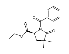 (S)-ethyl N-benzoyl-4,4-dimethylpyroglutamate结构式