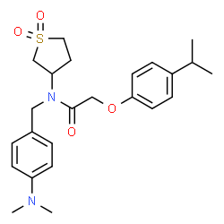 N-[4-(dimethylamino)benzyl]-N-(1,1-dioxidotetrahydro-3-thienyl)-2-(4-isopropylphenoxy)acetamide结构式