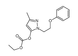 ethyl [5-methyl-2-(2-phenoxyethyl)pyrazol-3-yl] carbonate结构式