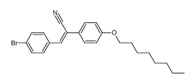 (Z)-3-(4-Bromo-phenyl)-2-(4-octyloxy-phenyl)-acrylonitrile Structure