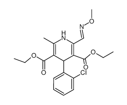 diethyl 4-(2-chlorophenyl)-2-(methoxyiminomethyl)-6-methyl-1,4-dihydropyridine-3,5-dicarboxylate Structure