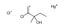 chloro-(2-chloro-3-hydroxy-3-methylpent-1-enyl)mercury Structure