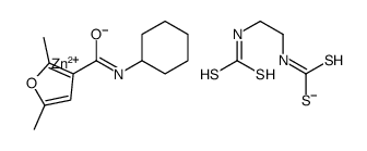 zinc,N-cyclohexyl-2,5-dimethylfuran-3-carboxamide,N-[2-(sulfidocarbothioylamino)ethyl]carbamodithioate Structure