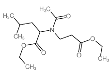 Leucine, N-acetyl-N-(2-carboxyethyl)-, diethyl ester, L-(8CI) structure