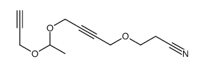 3-[4-(1-prop-2-ynoxyethoxy)but-2-ynoxy]propanenitrile结构式