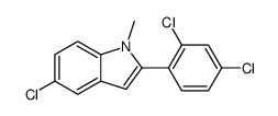 5-chloro-2-(2,4-dichlorophenyl)-1-methylindole结构式
