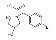 (2S,4R)-2-[(4-bromophenyl)methyl]-4-hydroxypyrrolidine-2-carboxylic acid Structure