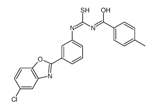 N-[[3-(5-chloro-1,3-benzoxazol-2-yl)phenyl]carbamothioyl]-4-methylbenzamide结构式