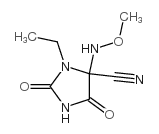 3-乙基-4-(甲氧基氨基)-2,5-二氧代咪唑烷-4-腈结构式