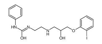 1-[2-[[2-hydroxy-3-(2-iodophenoxy)propyl]amino]ethyl]-3-phenylurea Structure