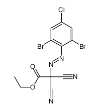 ethyl 2,2-dicyano-2-[(2,6-dibromo-4-chlorophenyl)diazenyl]acetate结构式