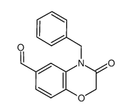4-benzyl-3-oxo-3,4-dihydro-2H-benzo[1,4]oxazine-6-carbaldehyde结构式
