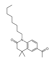 6-acetyl-4,4-dimethyl-1-octyl-3H-quinolin-2-one Structure