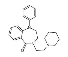 1,2,3,4-Tetrahydro-1-phenyl-4-(2-piperidinoethyl)-5H-1,4-benzodiazepin-5-one Structure