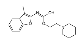 2-piperidin-1-ylethyl N-(3-methyl-1-benzofuran-2-yl)carbamate Structure