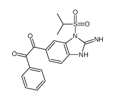 1-(2-amino-3-propan-2-ylsulfonylbenzimidazol-5-yl)-2-phenylethane-1,2-dione Structure