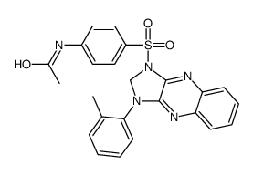 N-[4-[[1-(2-methylphenyl)-2H-imidazo[4,5-b]quinoxalin-3-yl]sulfonyl]phenyl]acetamide结构式