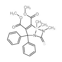 dimethyl 5,5,6-trimethyl-2,2-diphenyl-7-sulfanylidene-1,6-diaza-5$l^{5}-phosphabicyclo[3.2.0]hept-3-ene-3,4-dicarboxylate Structure