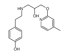 4-[2-[[2-hydroxy-3-(4-methylpyridin-2-yl)oxypropyl]amino]ethyl]phenol Structure