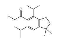 1-[1,1-dimethyl-4,6-di(propan-2-yl)-2,3-dihydroinden-5-yl]propan-1-one结构式