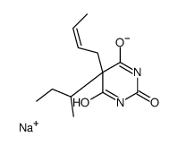 5-(2-Butenyl)-5-sec-butyl-2-sodiooxy-4,6(1H,5H)-pyrimidinedione结构式