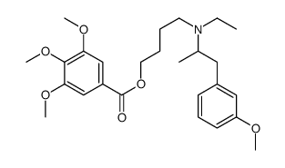 3,4,5-Trimethoxybenzoic acid 4-[ethyl(3-methoxy-α-methylphenethyl)amino]butyl ester结构式