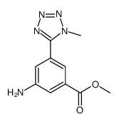 methyl 3-amino-5-(1-methyl-1H-tetrazol-5-yl)benzoate结构式