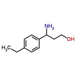 3-AMINO-3-(4-ETHYL-PHENYL)-PROPAN-1-OL结构式